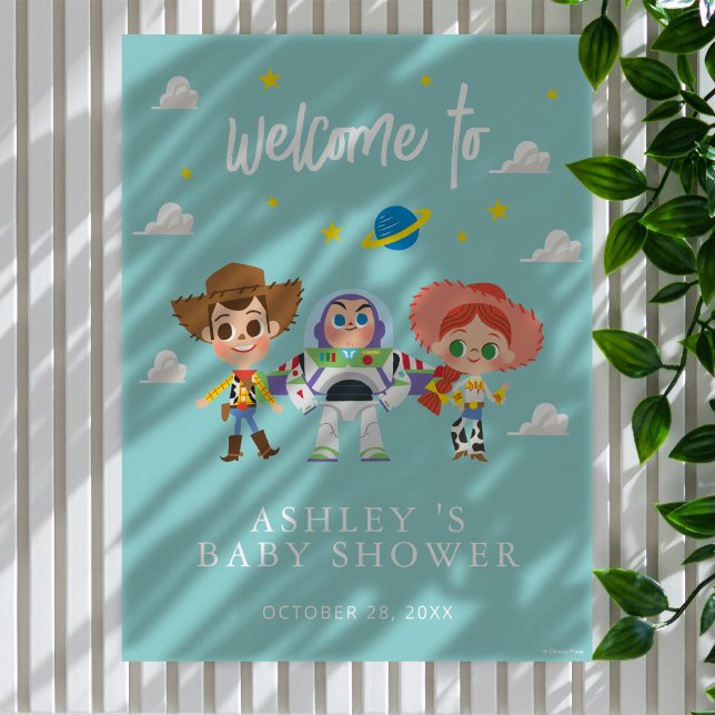 Toy Story Characters Baby Shower Welcome Sign (Sign on wall)