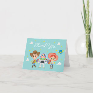 Toy Story Characters Birthday Thank You Card