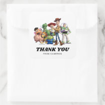 Toy Story Characters Birthday Thank You Square Sticker