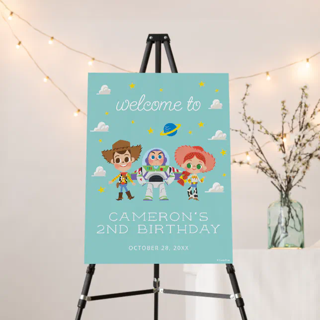 Toy Story Characters Birthday Welcome Sign
