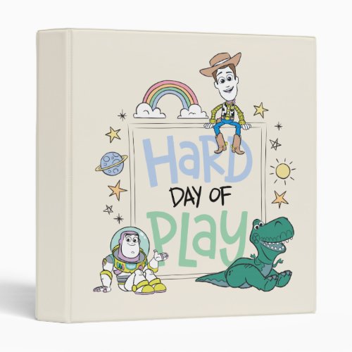 Toy Story Characters  Hard Day of Play 3 Ring Binder