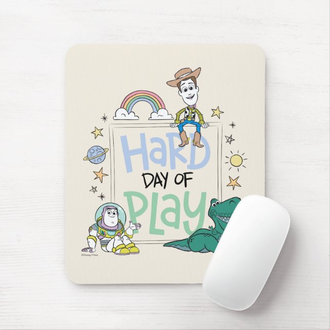 Toy Story Characters | Hard Day of Play Mouse Pad (With Mouse)