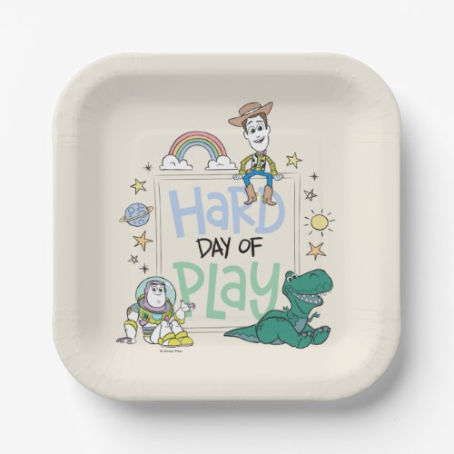 Toy Story Characters  Hard Day of Play Paper Plates