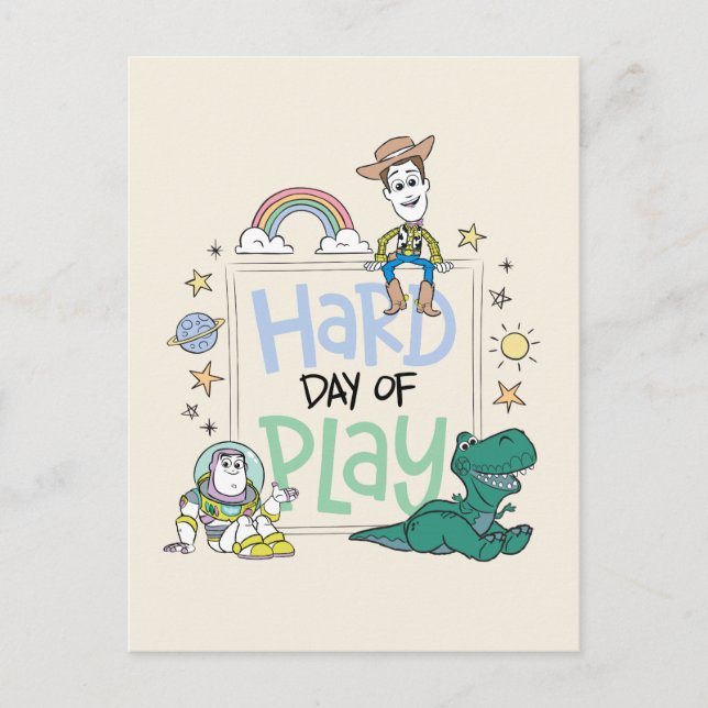 Toy Story Characters | Hard Day of Play Postcard (Front)