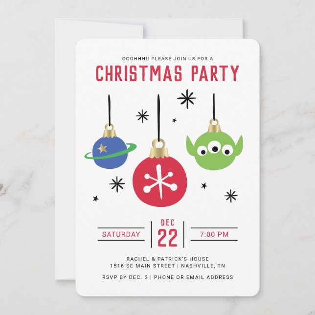 Toy Story | Christmas Party Holiday Card (Front)