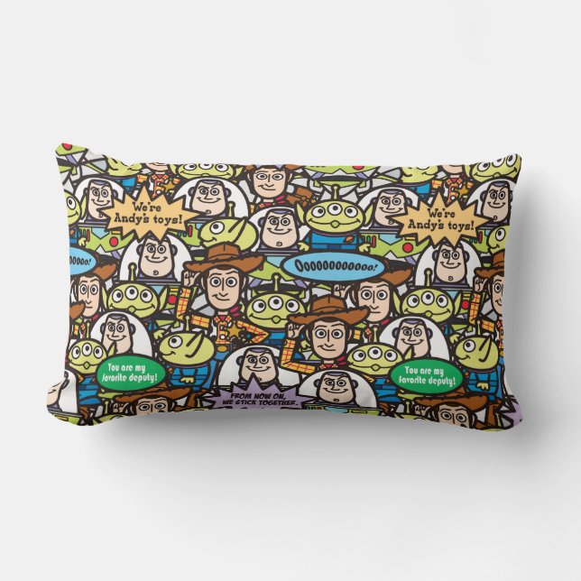 Toy Story | Cute Toy Pattern Lumbar Pillow (Front)