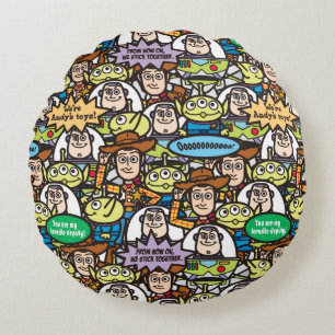 Toy Story   Cute Toy Pattern Round Pillow