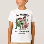 Toy Story | Disney Family Vacation T-Shirt<br><div class="desc">Celebrate your family vacation in Toy Story style with this customizable Toy Story Disney family vacation t-shirt! Featuring Woody, Buzz Lightyear, and other beloved characters from Toy Story, this fun and colorful design is perfect for every member of the family. Whether you're heading to Disney or enjoying a Toy Story-themed...</div>