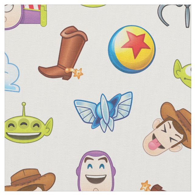 Toy Story Emoji Pattern Fabric (Close Up)