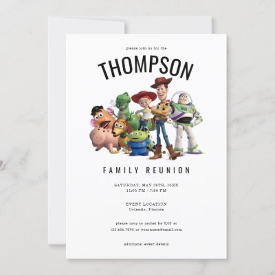 Toy Story Family Reunion Invitation