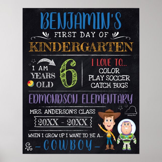 Toy Story | First or Last Day of School Poster (Front)