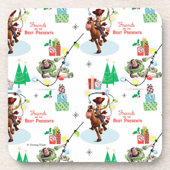 Toy Story | Friends Are The Best Presents Beverage Coaster (Front)