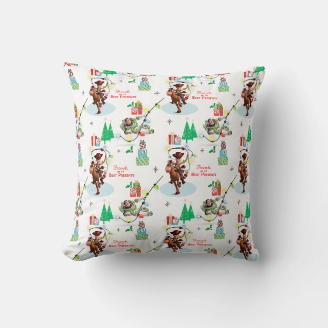 Toy Story | Friends Are The Best Presents Throw Pillow (Front)