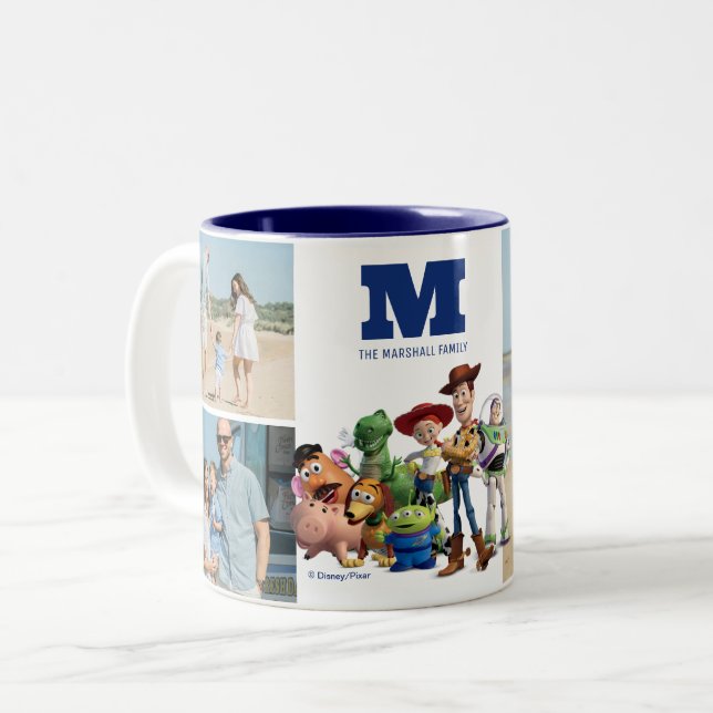 Toy Story Group Family Photo Two-Tone Coffee Mug (Front Left)