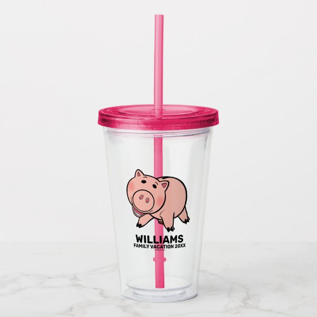 Toy Story Hamm | Family Vacation Acrylic Tumbler (Front)