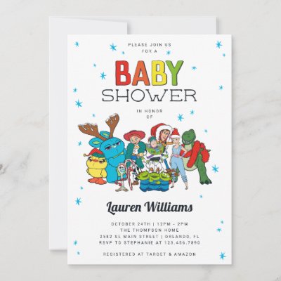 Toy Story Holiday Baby Shower Invitation