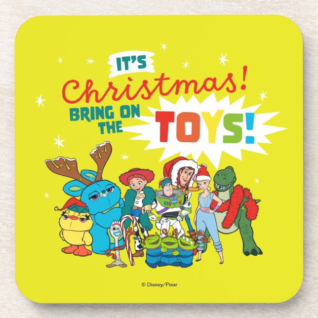 Toy Story | It's Christmas! Bring on the Toys Beverage Coaster (Front)