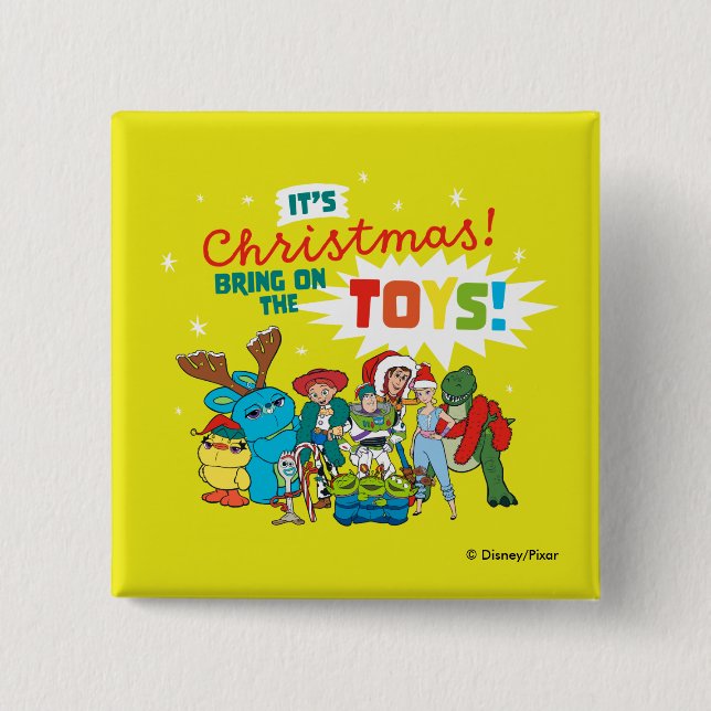 Toy Story | It's Christmas! Bring on the Toys Button (Front)