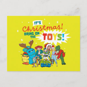 Toy Story It's Christmas! Bring on the Toys Postcard