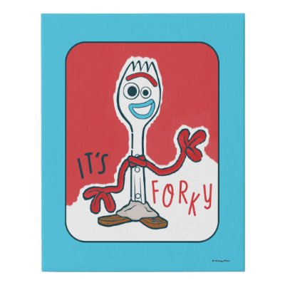 Toy Story | It's Forky Faux Canvas Print