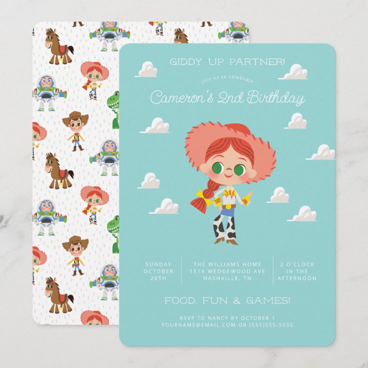 Toy Story Jessie Baby Birthday Invitation Zazzle