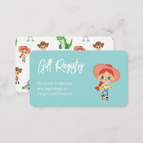 Toy Story _ Jessie Baby Shower Gift Registry Enclosure Card