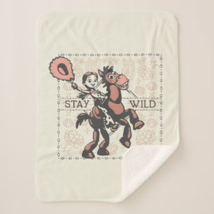 Toy Story Jessie & Bullseye "Stay Wild" Sherpa Blanket