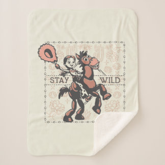 Toy Story Jessie & Bullseye "Stay Wild" Sherpa Blanket