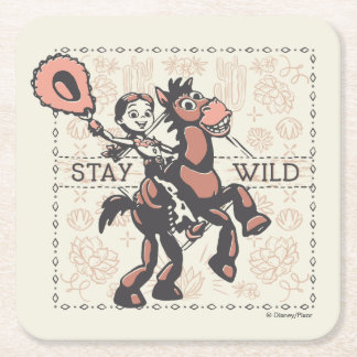 Toy Story Jessie & Bullseye "Stay Wild" Square Paper Coaster