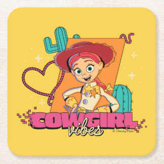 Toy Story Jessie "Cowgirl Vibes" Square Paper Coaster
