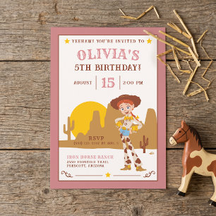 Toy Story Jessie Cowgirl Western Birthday Invitation