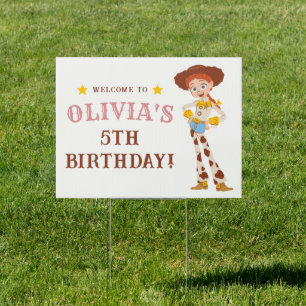 Toy Story Jessie Cowgirl Western Birthday Sign