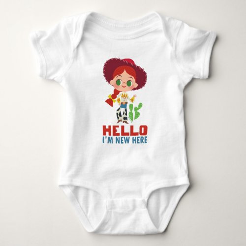 Toy Story Jessie Hello Im New Here Baby Bodysuit