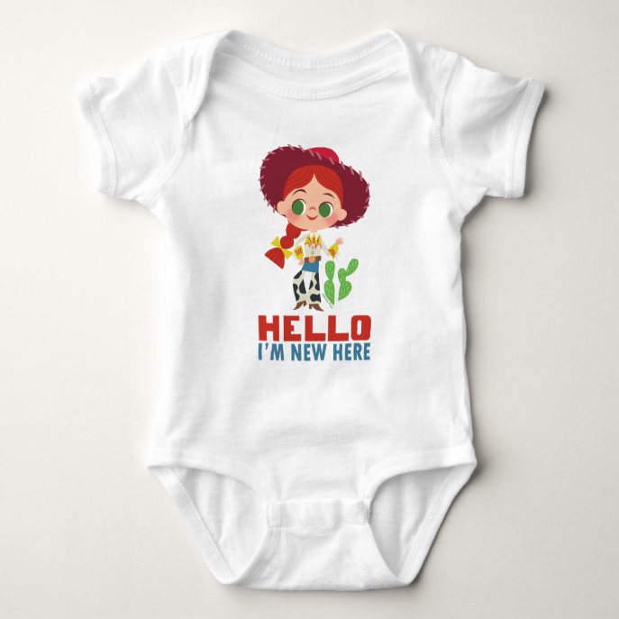 Toy Story Jessie Hello I&#39;m New Here Baby Bodysuit