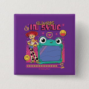 Toy Story Jessie & Lilypad "Always in Sync" Button