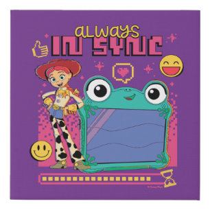 Toy Story Jessie & Lilypad "Always in Sync" Faux Canvas Print