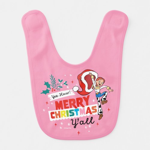 Toy Story Jessie  Merry Christmas Yall Baby Bib