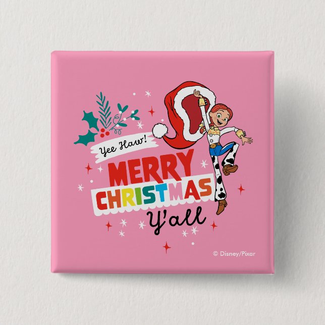 Toy Story Jessie | Merry Christmas Y'all Button (Front)