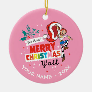 Toy Story Jessie   Merry Christmas Y'all Ceramic Ornament