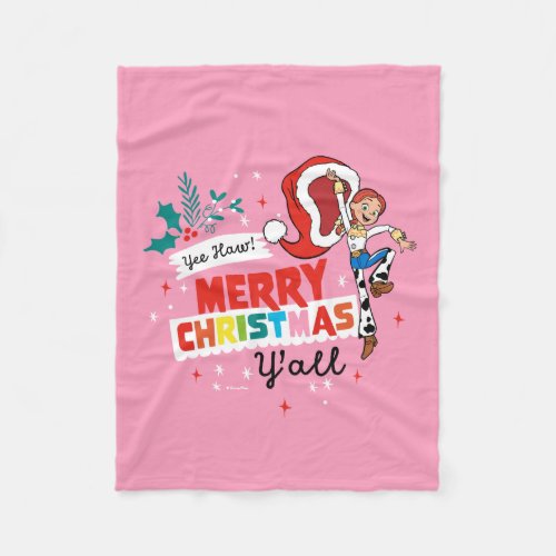 Toy Story Jessie  Merry Christmas Yall Fleece Blanket