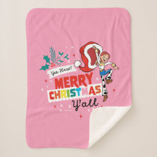Toy Story Jessie Merry Christmas Y'all Sherpa Blanket