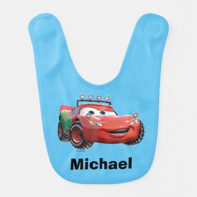Toy Story | Lightning McQueen Looking Good Baby Bib (Front)