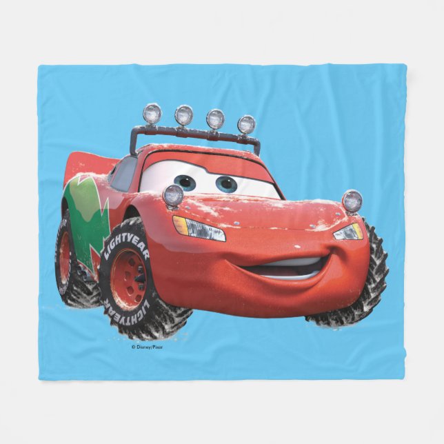 Toy Story | Lightning McQueen Looking Good Fleece Blanket (Front (Horizontal))