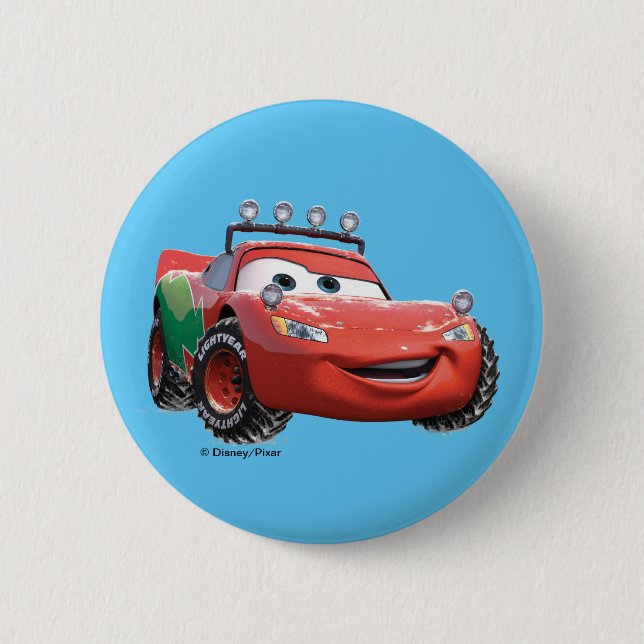 Toy Story | Lightning McQueen Looking Good Pinback Button (Front)