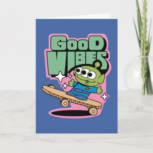 Toy Story  Little Green Men Good Vibes Card
