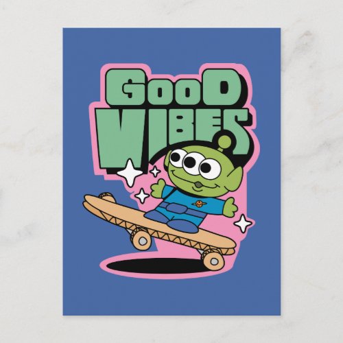 Toy Story  Little Green Men Good Vibes Postcard