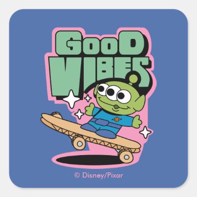 Toy Story | Little Green Men Good Vibes Square Sticker