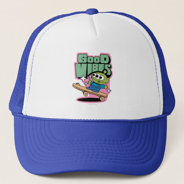 Toy Story | Little Green Men Good Vibes Trucker Hat (Front)