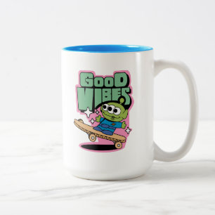 Toy Story   Little Green Men Good Vibes Two-Tone Coffee Mug