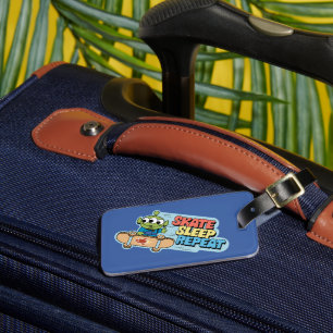 Toy Story Little Green Men Skate Sleep Repeat Luggage Tag
